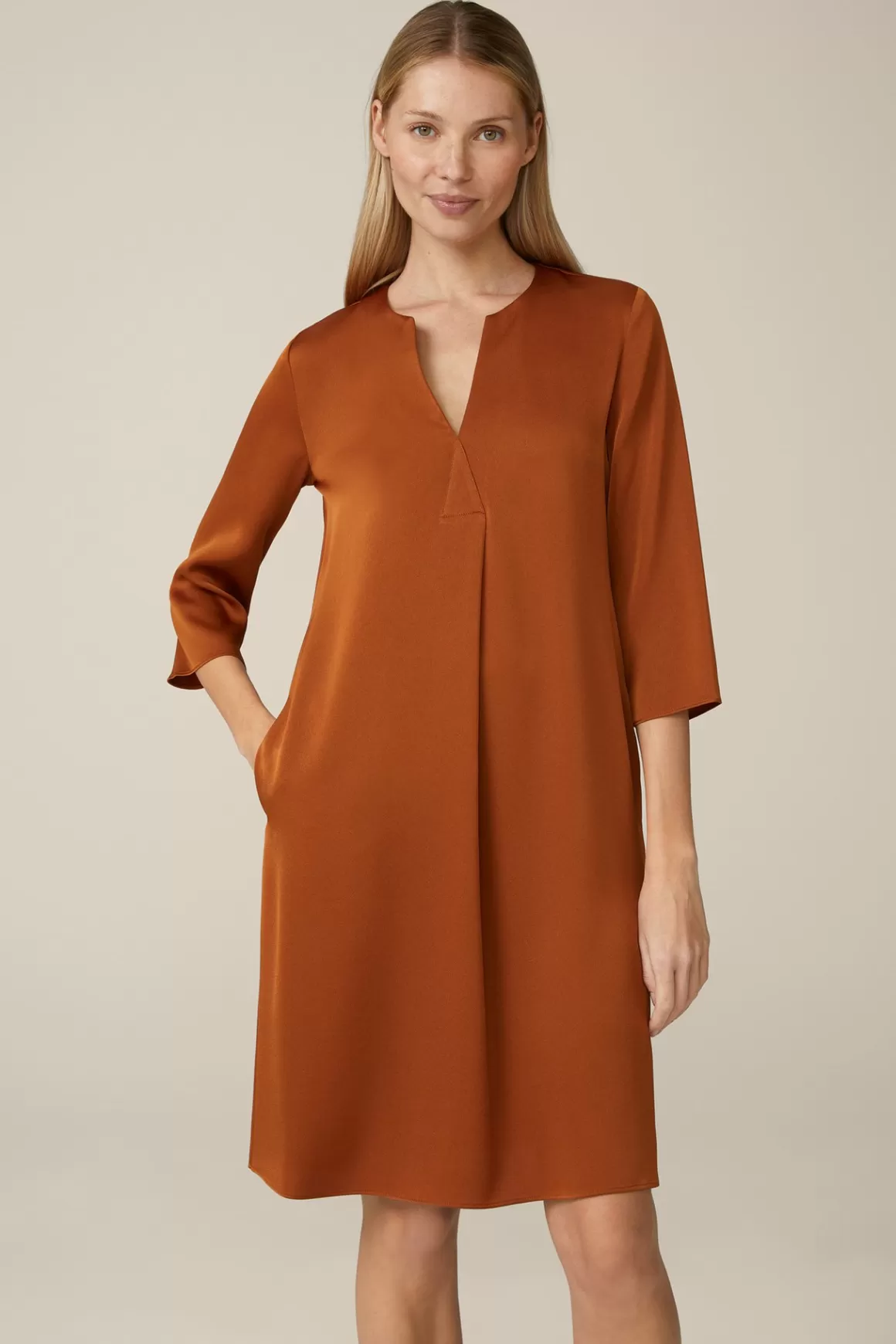 A-Line Crepe Dress In Copper<Windsor Cheap