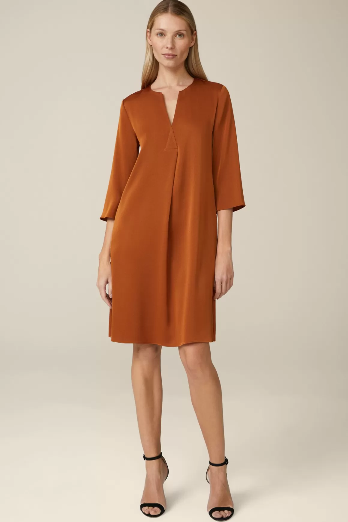 A-Line Crepe Dress In Copper<Windsor Cheap