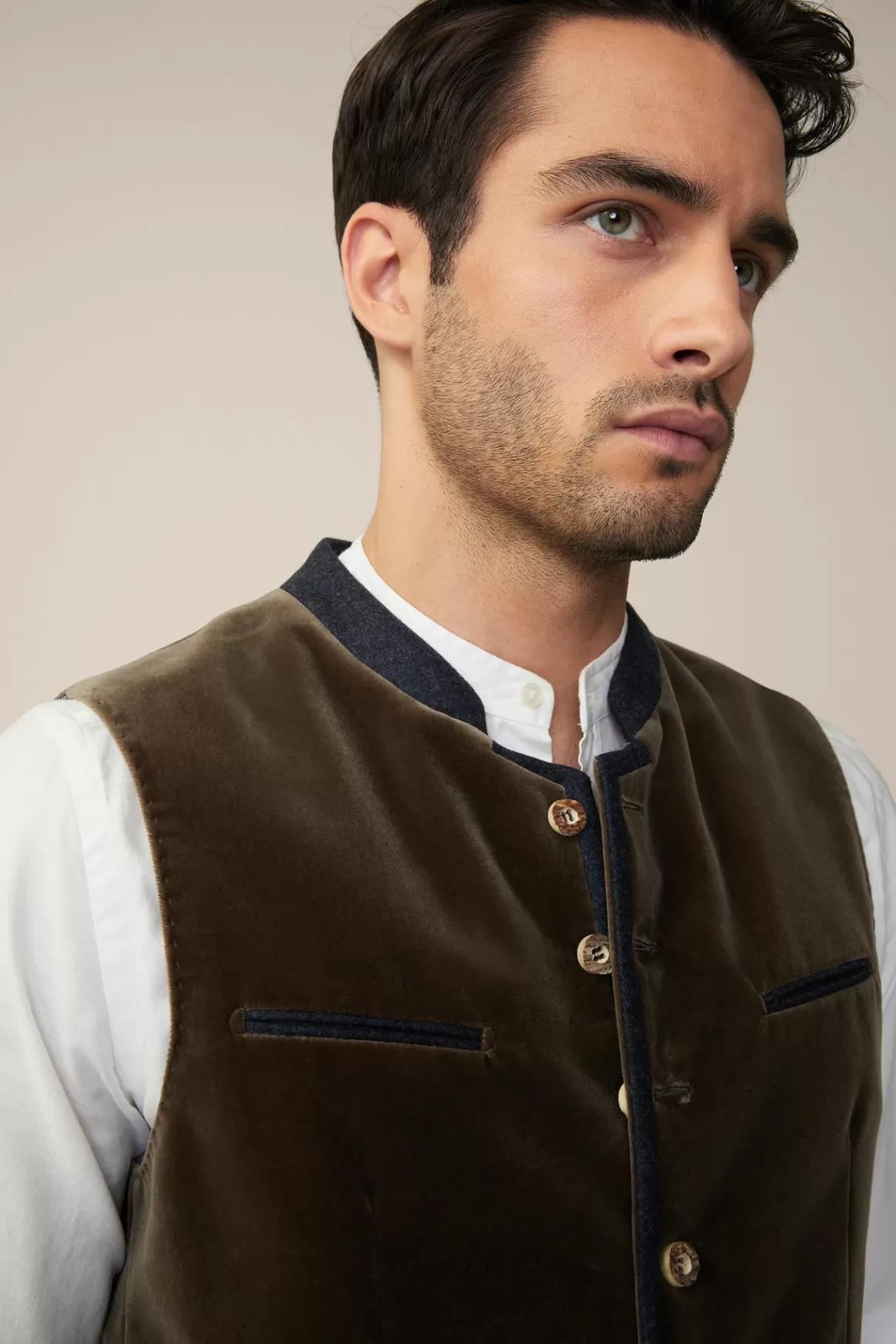 Au Traditional Dress Waistcoat In Brown/Blue<Windsor Store