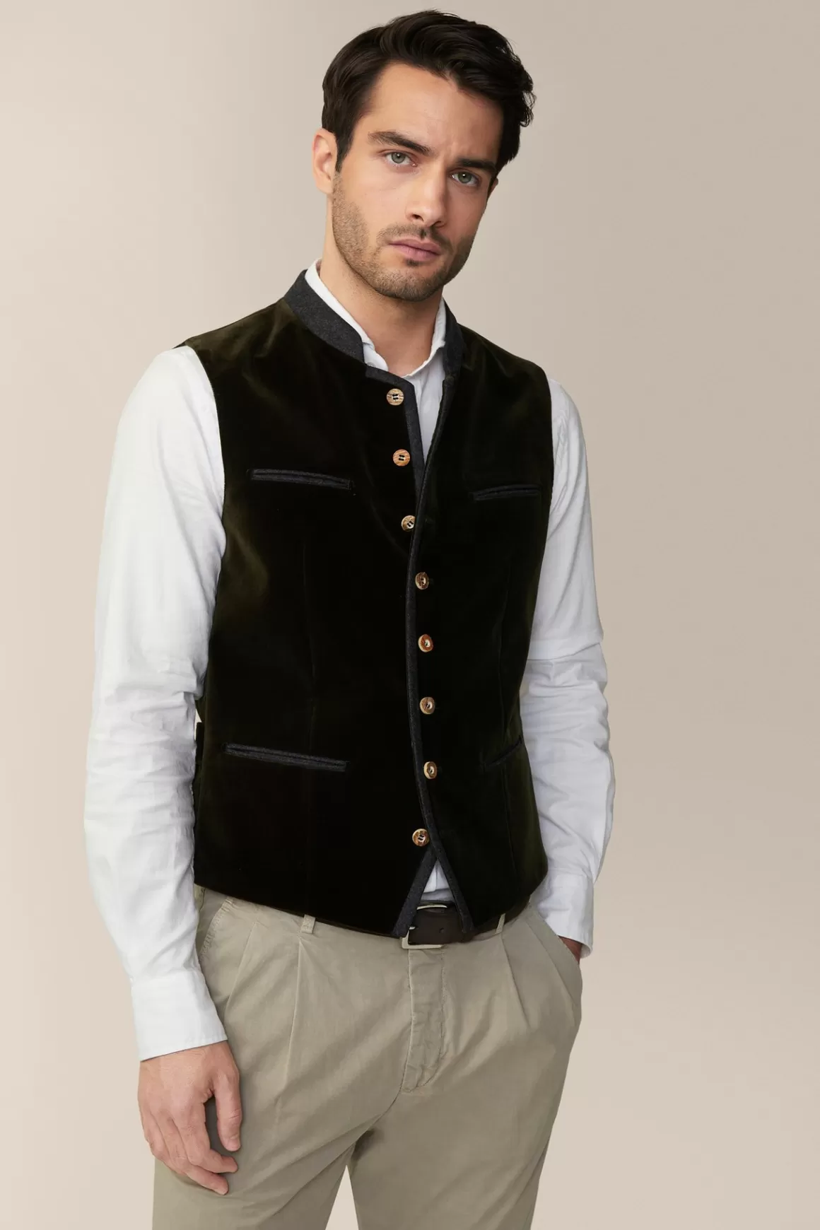 Au Traditional Waistcoat In Dark Green And Anthracite<Windsor Cheap