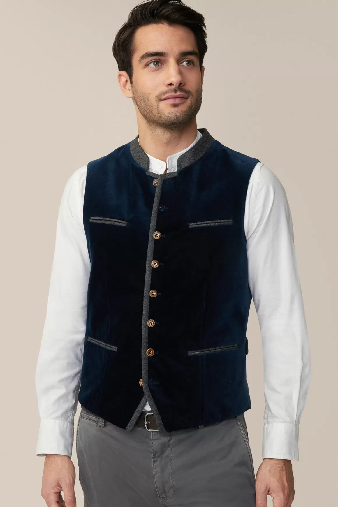 Au Traditional Waistcoat In Navy/Gray<Windsor Cheap