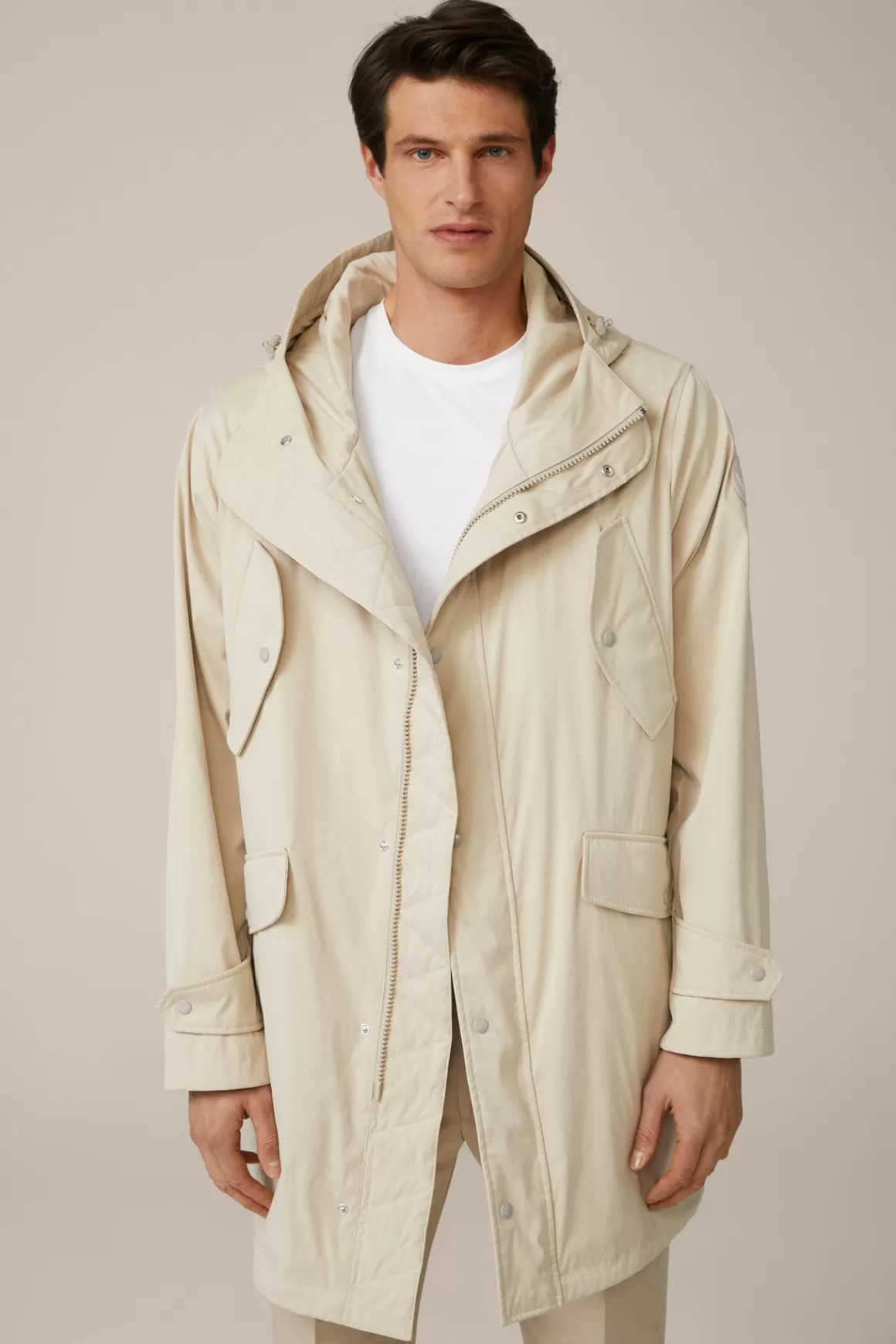 Bosa Nylon Parka With Hood In Beige<Windsor Hot