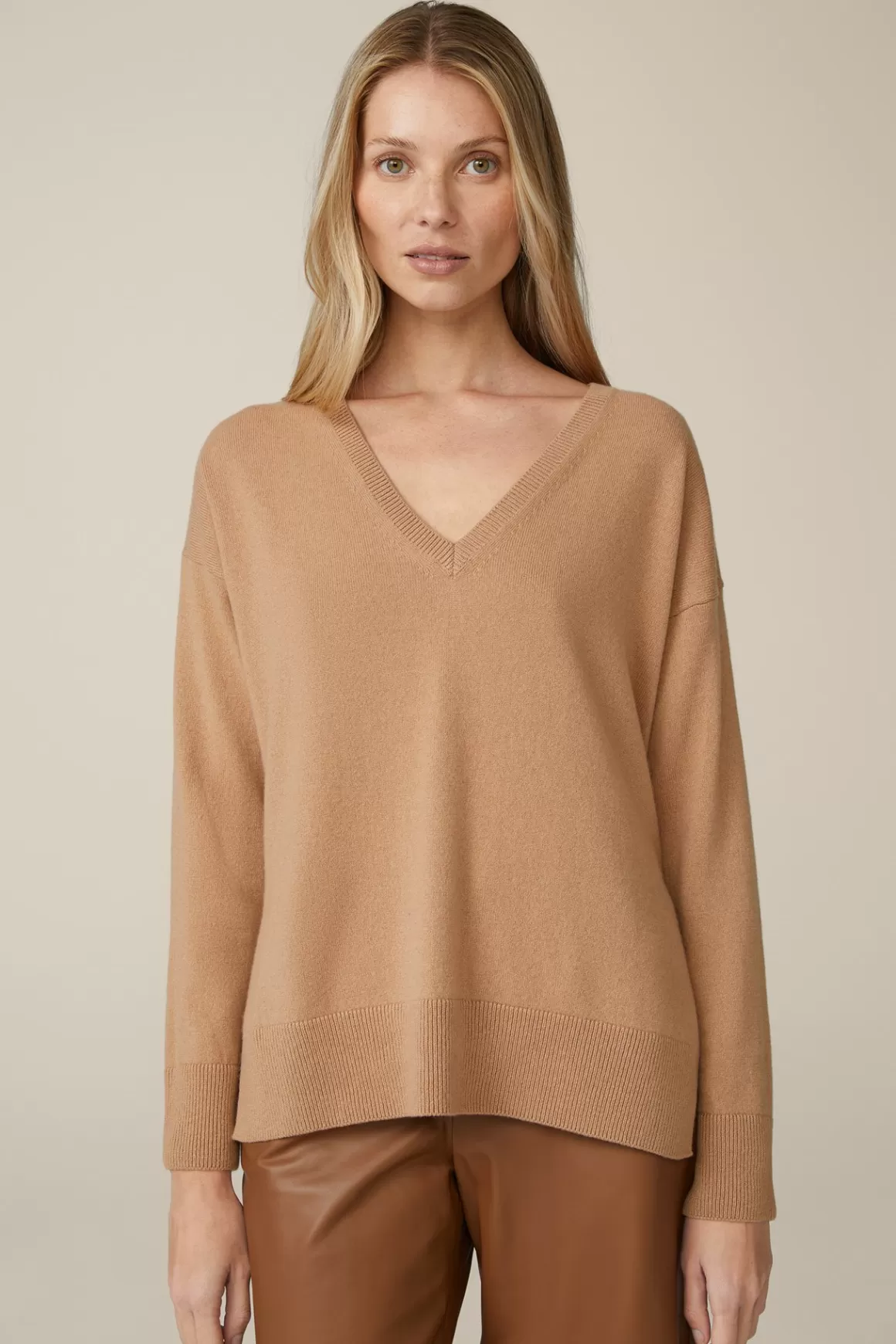 Cashmere Pullover In Camel<Windsor Flash Sale