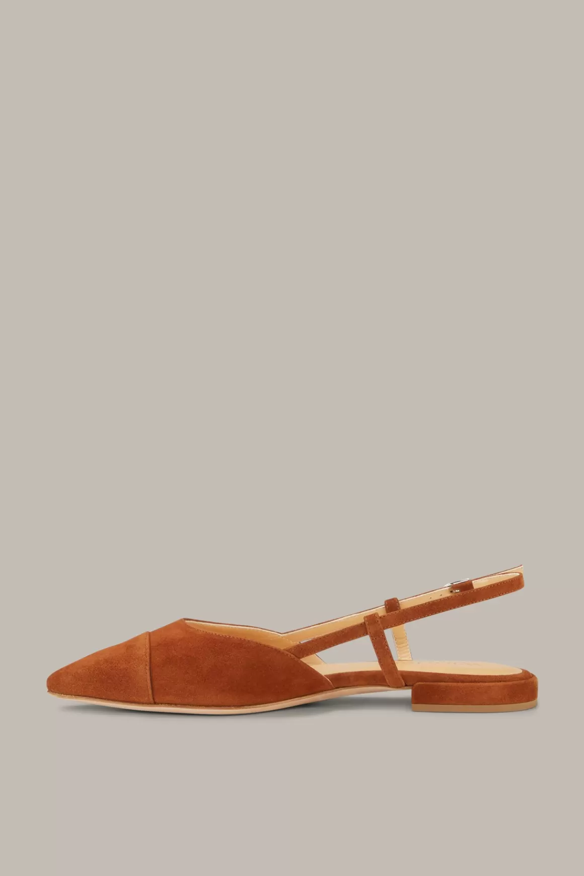 Cognac Slingbacks In Goatskin Suede By Unutzer<Windsor Flash Sale