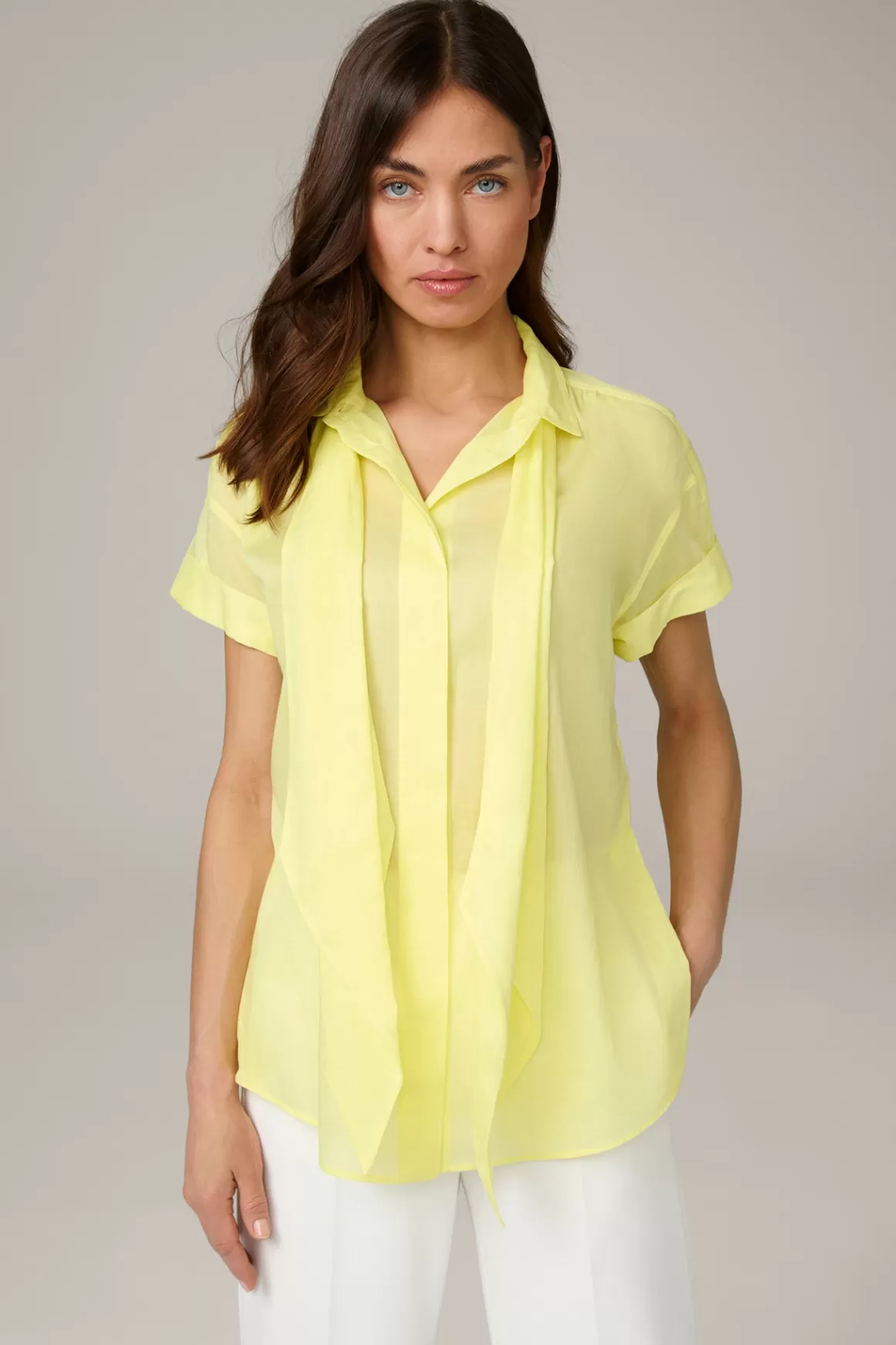 Cotton Batiste Slip-On Blouse In Yellow<Windsor Online