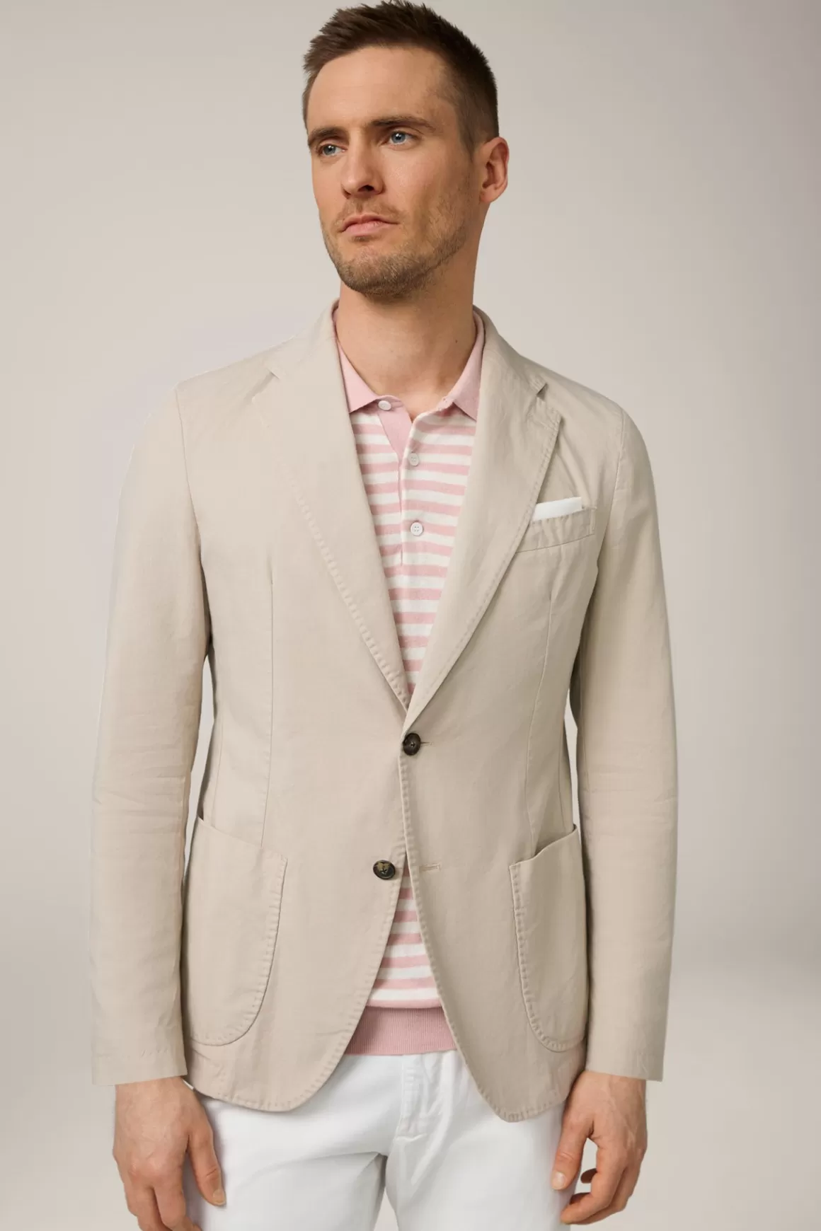 Cotton Blend Giro Jacket In Beige<Windsor Best Sale