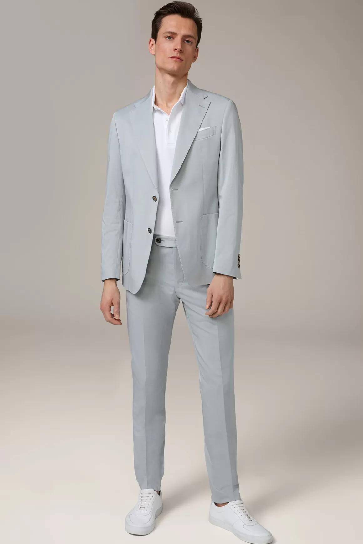 Cotton Blend Seo-Bene Suit In Stone Grey<Windsor Best