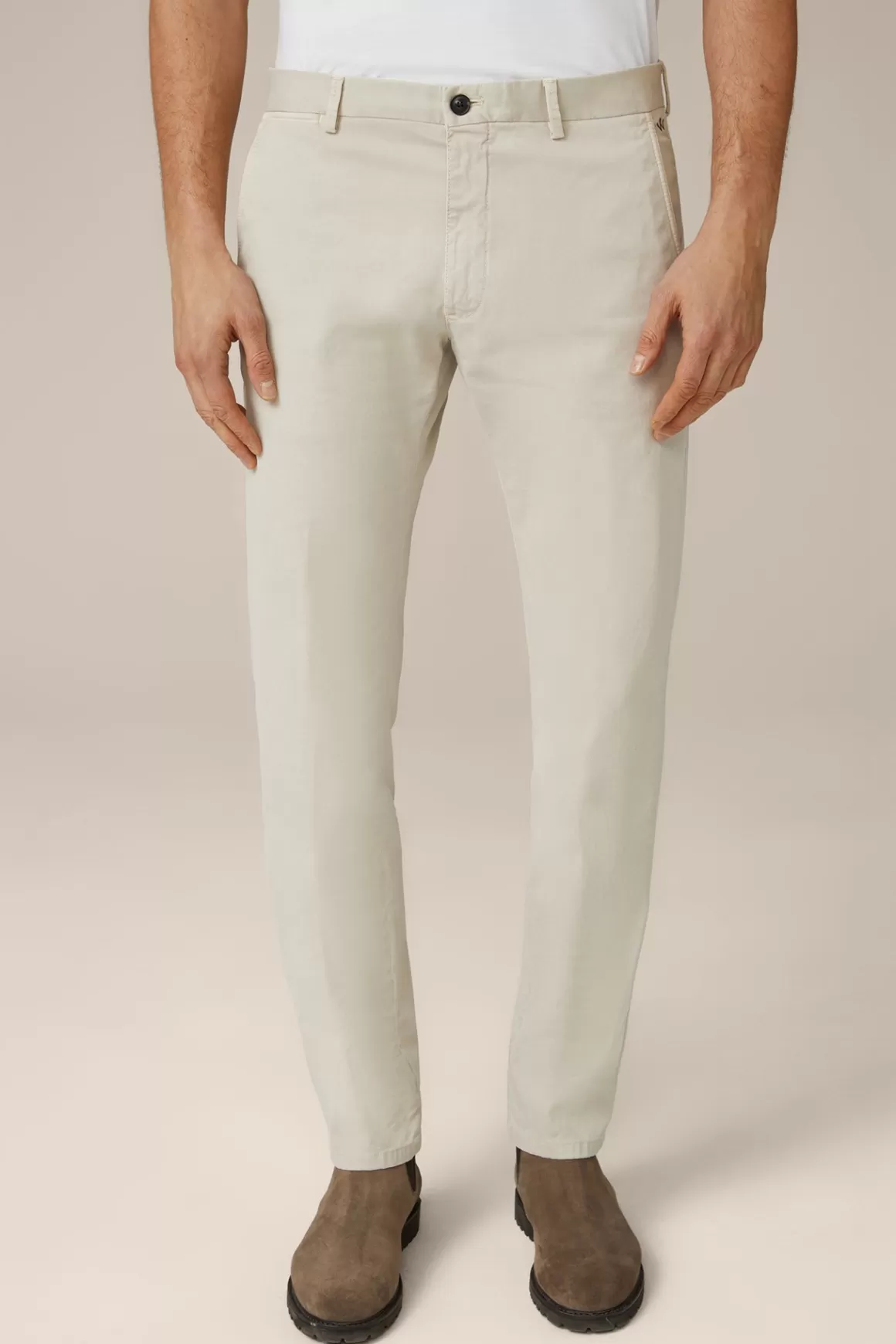 Cotton Cino Chinos In Light Beige<Windsor Online