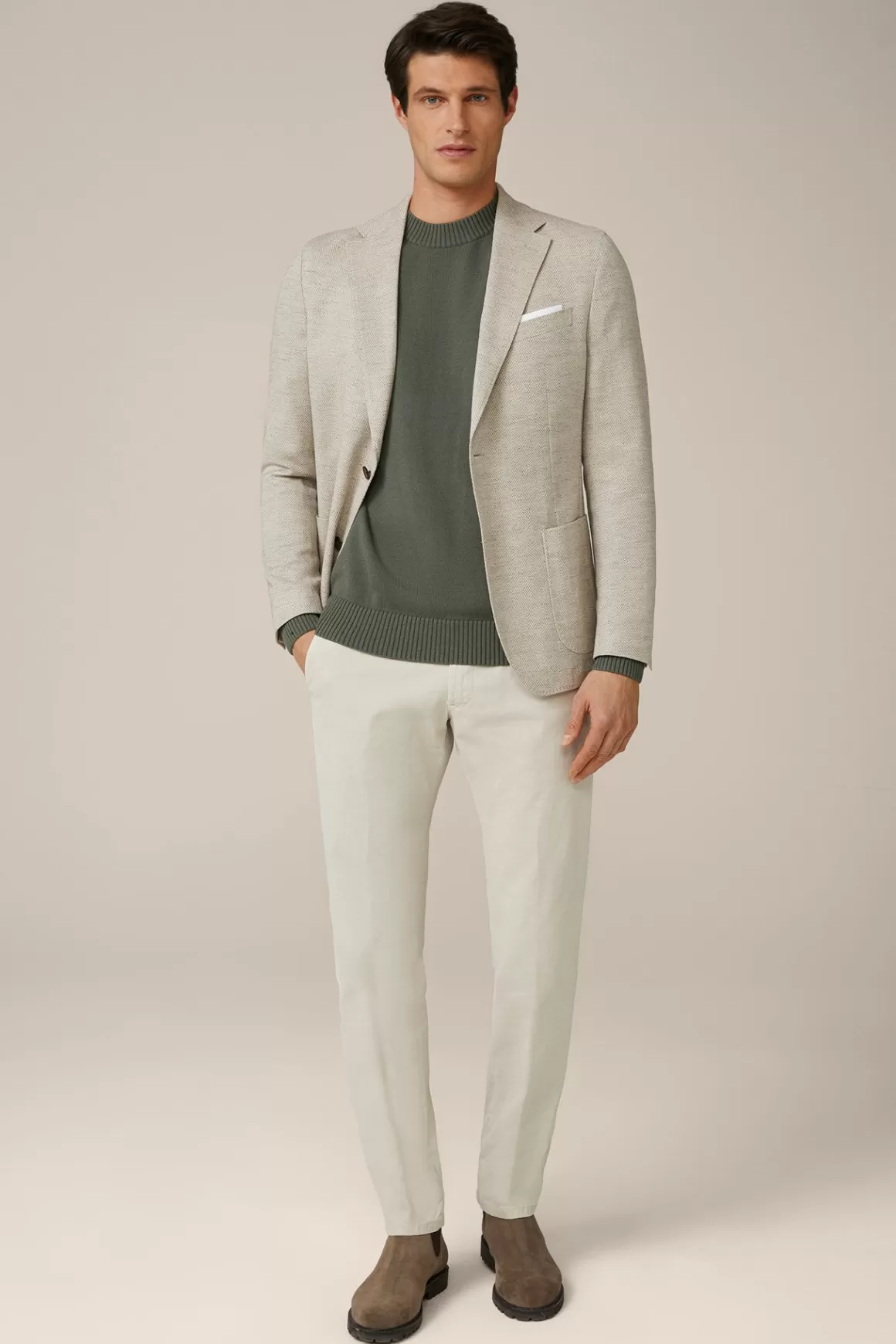 Cotton Cino Chinos In Light Beige<Windsor Online