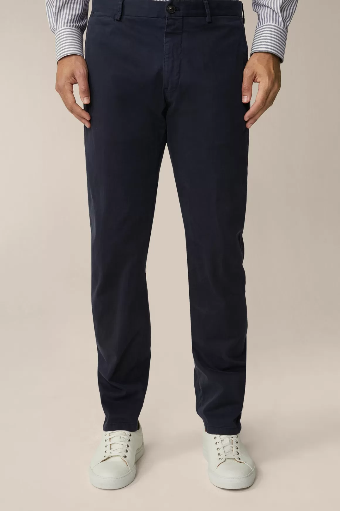 Cotton Cino Chinos In Navy<Windsor Fashion