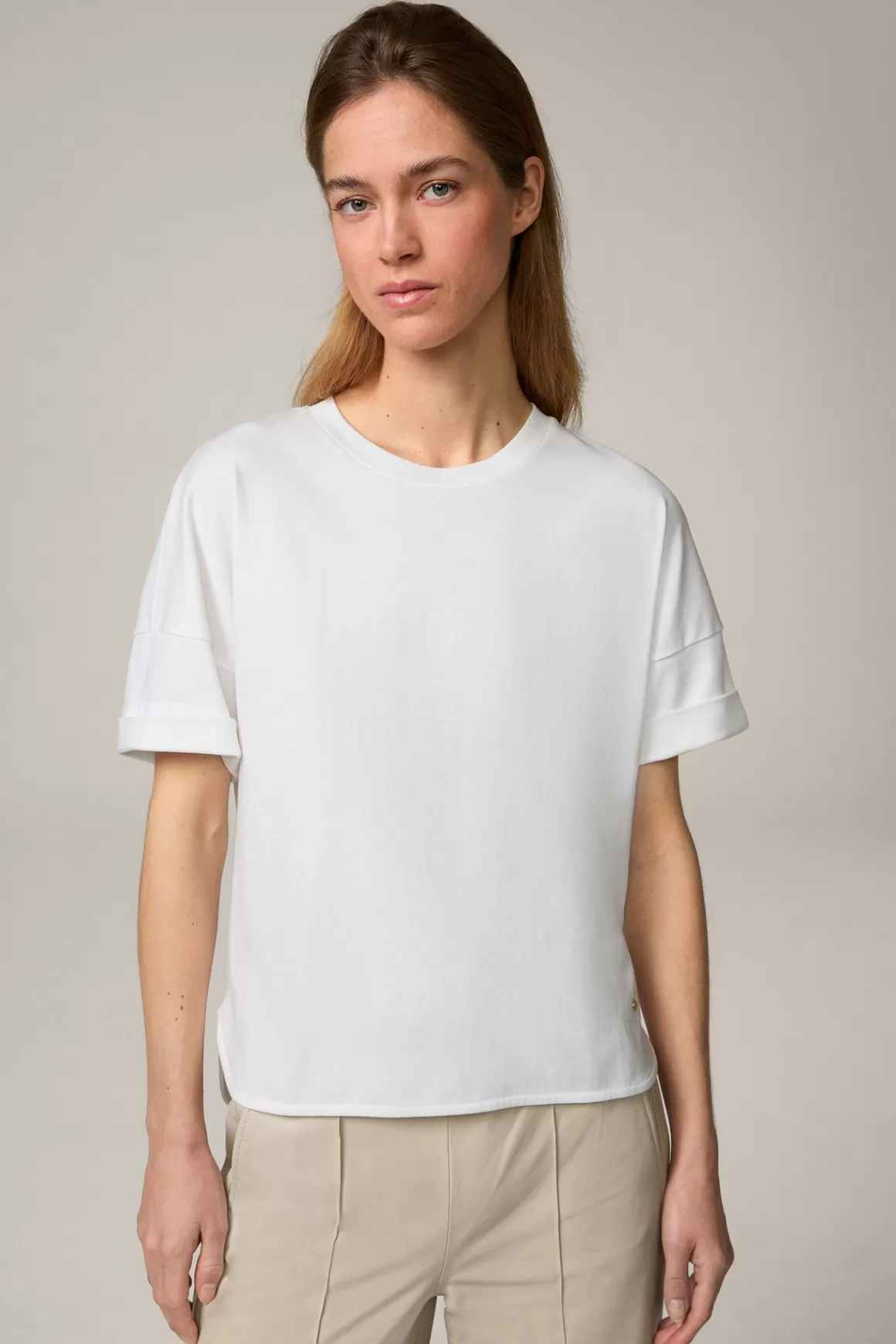 Cotton Interlock Half-Sleeve Shirt In White<Windsor Shop