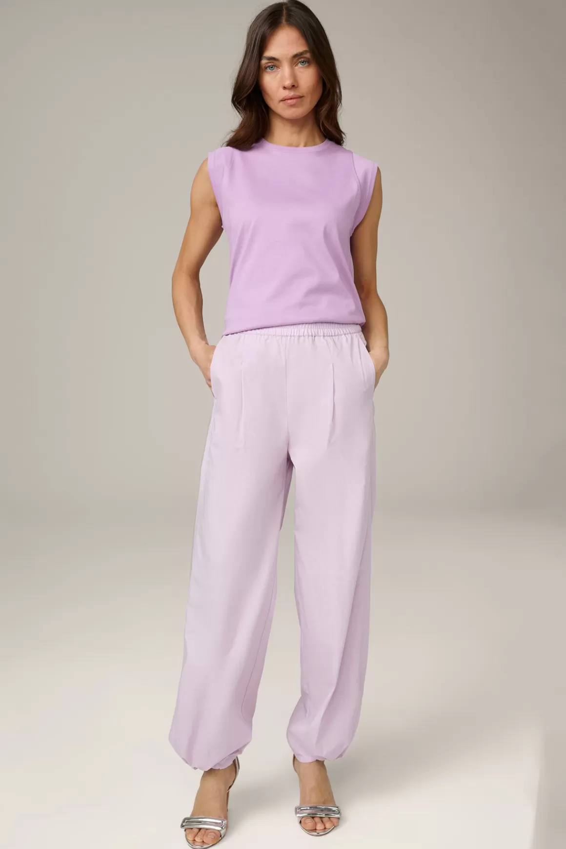 Cotton Interlock Shirt With Cap Sleeves In Lilac<Windsor Flash Sale