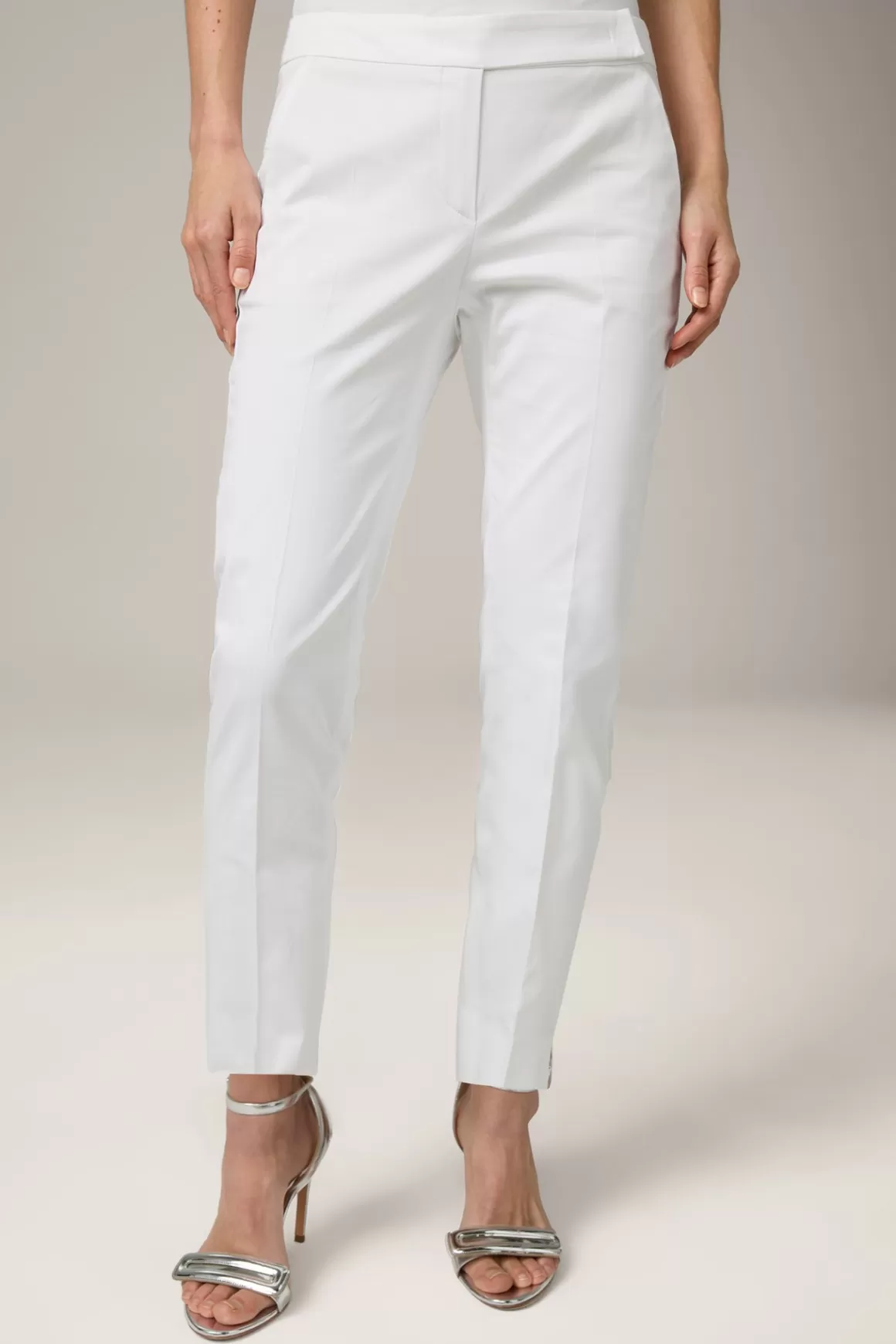 Cotton Satin Trousers In White<Windsor Cheap