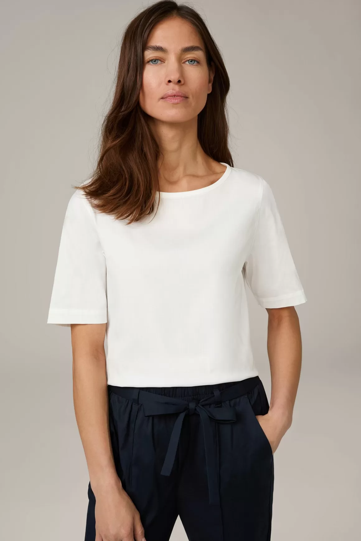 Cotton Stretch Blouse In Ecru<Windsor New