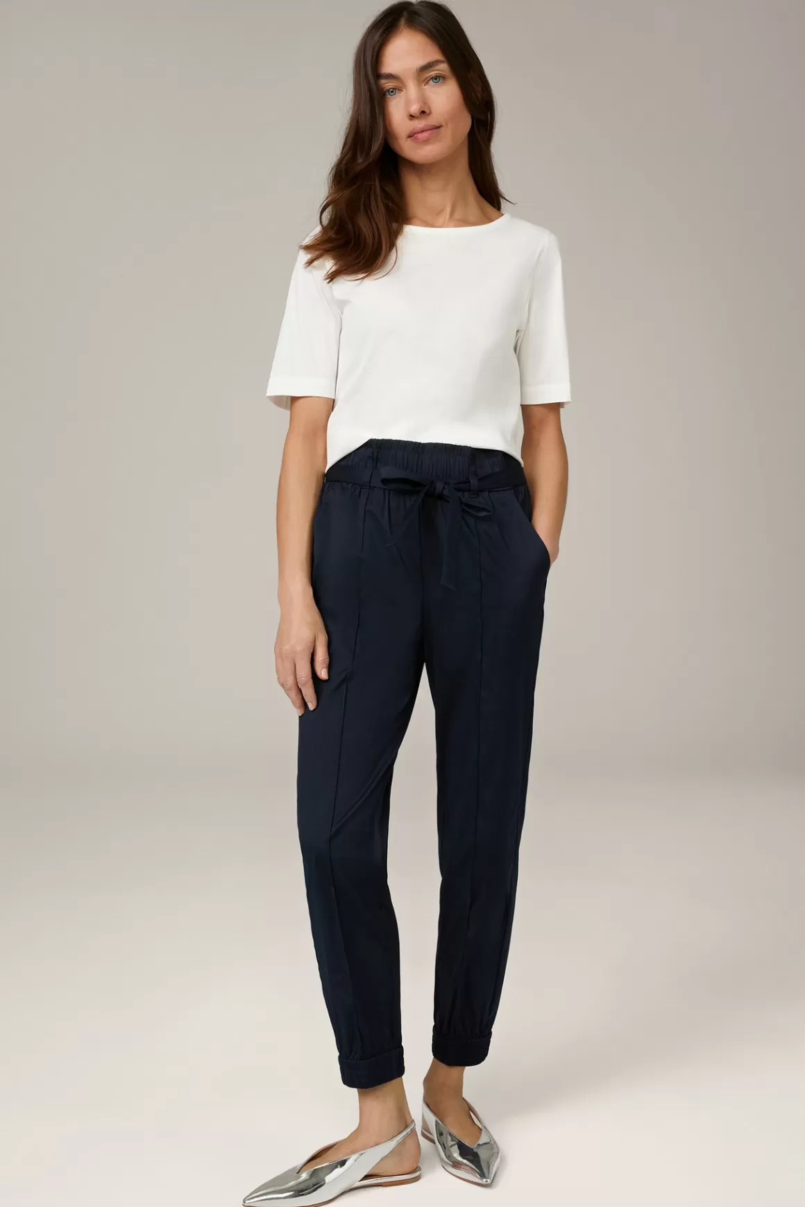 Cotton Stretch Blouse In Ecru<Windsor New