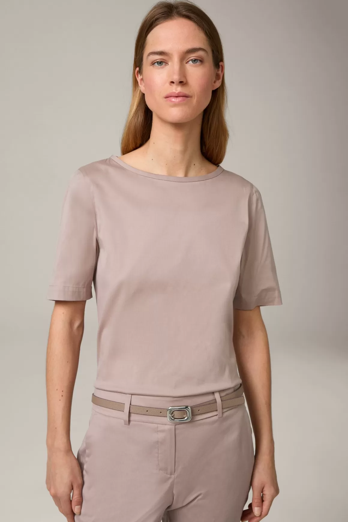 Cotton Stretch Blouse In Taupe<Windsor Sale