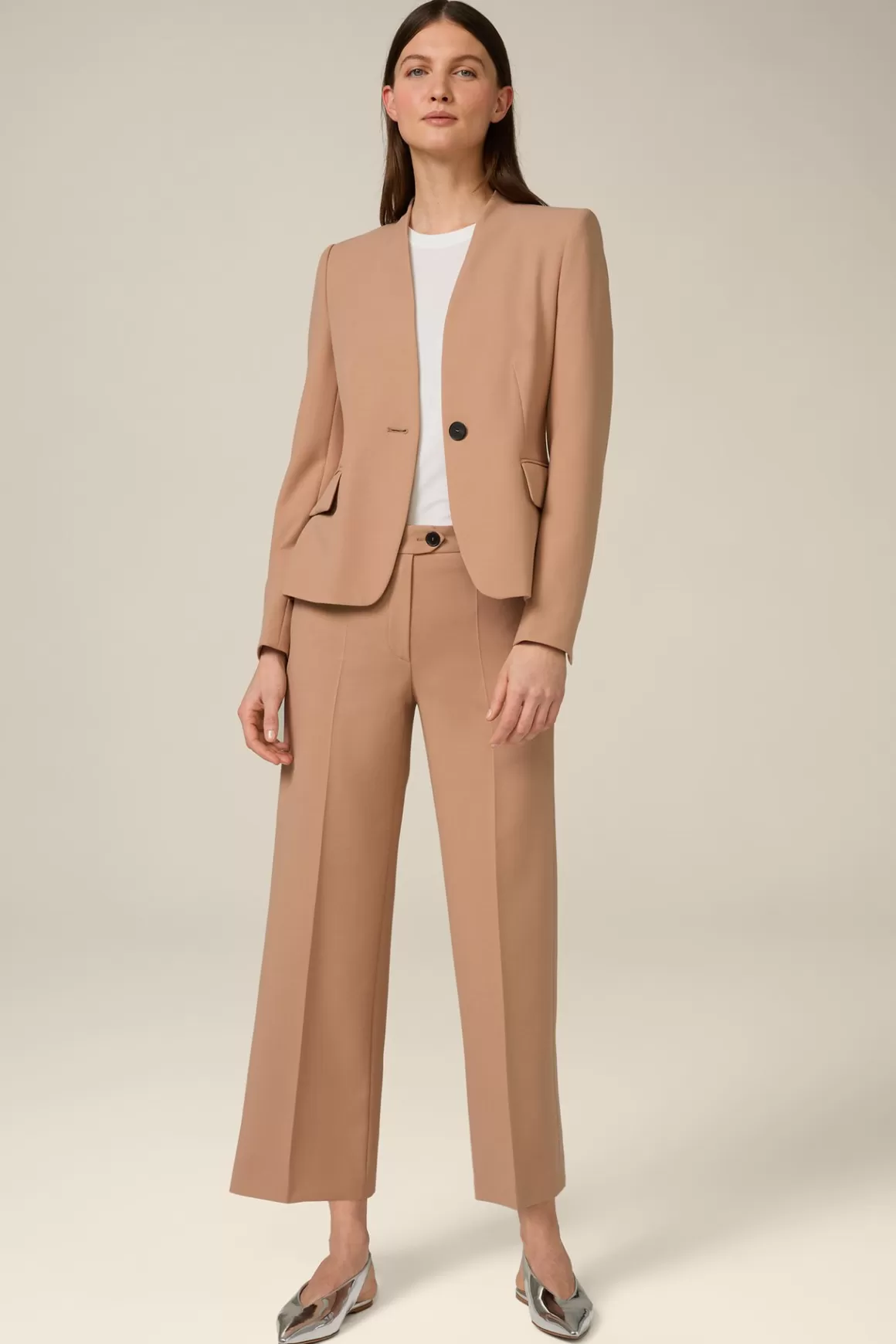 Crepe Blazer In Camel<Windsor Outlet