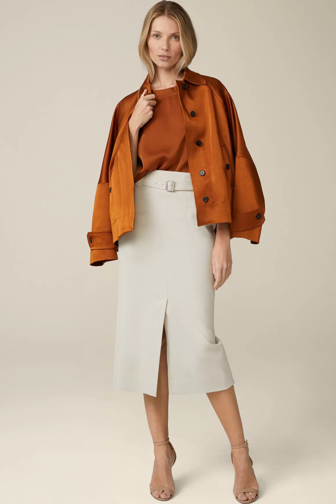 Crepe Blouse Shirt In Copper<Windsor Hot