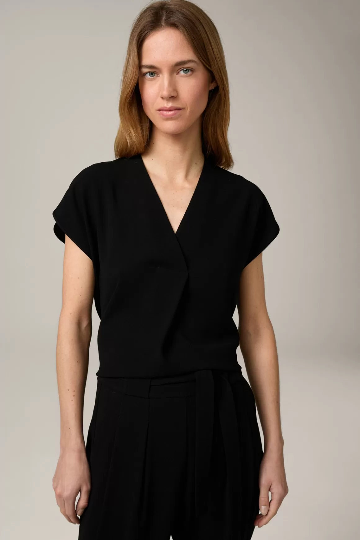 Crepe Blouse Top In Black<Windsor Online