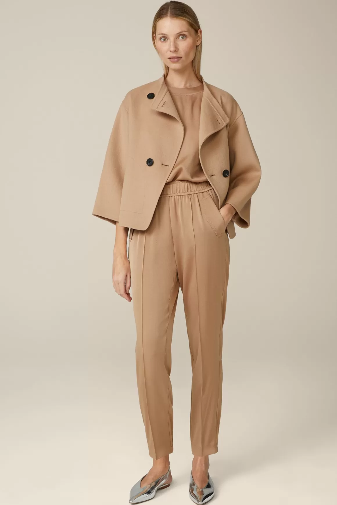 Crepe Blouse-Style Shirt In Camel<Windsor Online