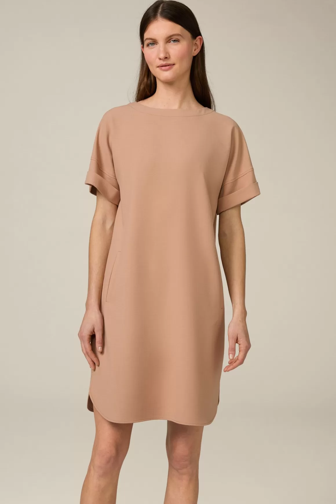 Crepe Egg-Shaped Dress In Camel<Windsor Outlet