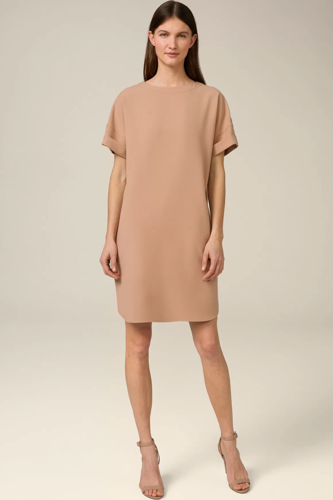 Crepe Egg-Shaped Dress In Camel<Windsor Outlet