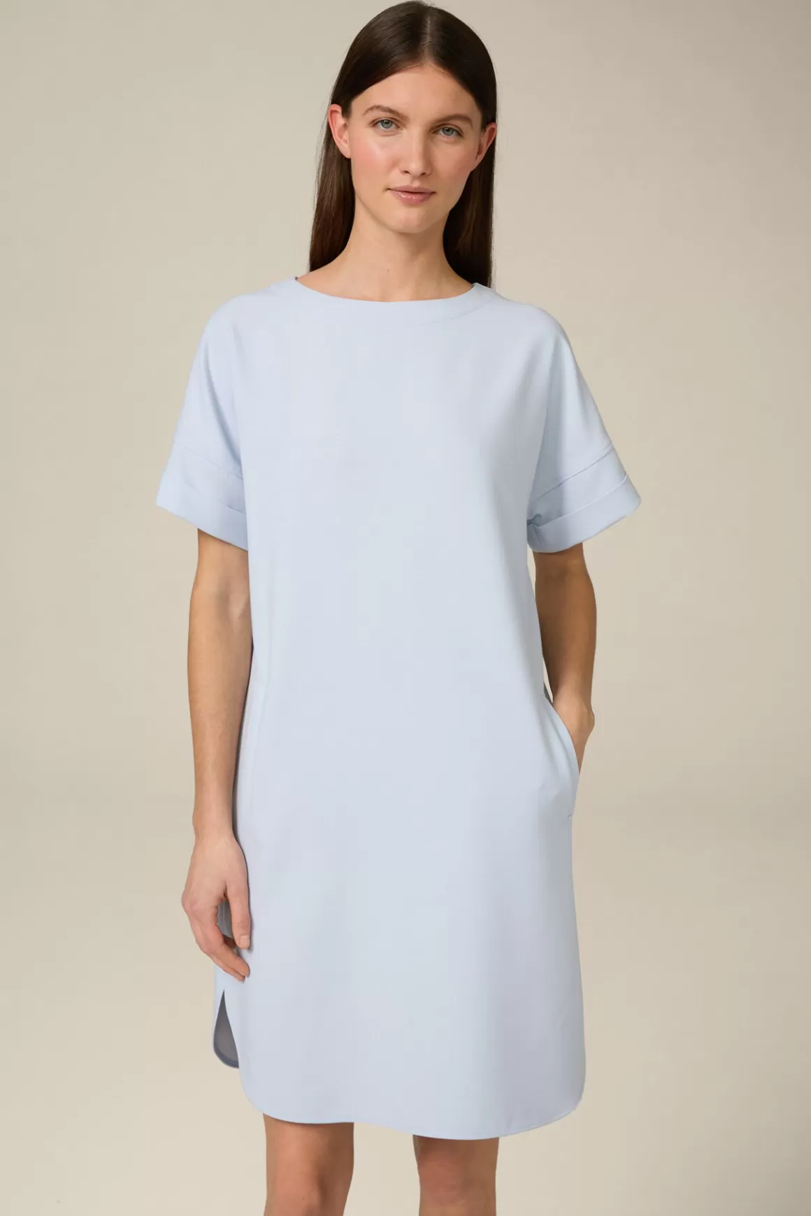 Crepe Egg-Shaped Dress In Light Blue<Windsor Store