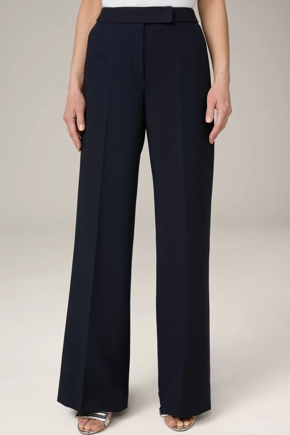 Crepe Marlene Trousers In Navy<Windsor Sale