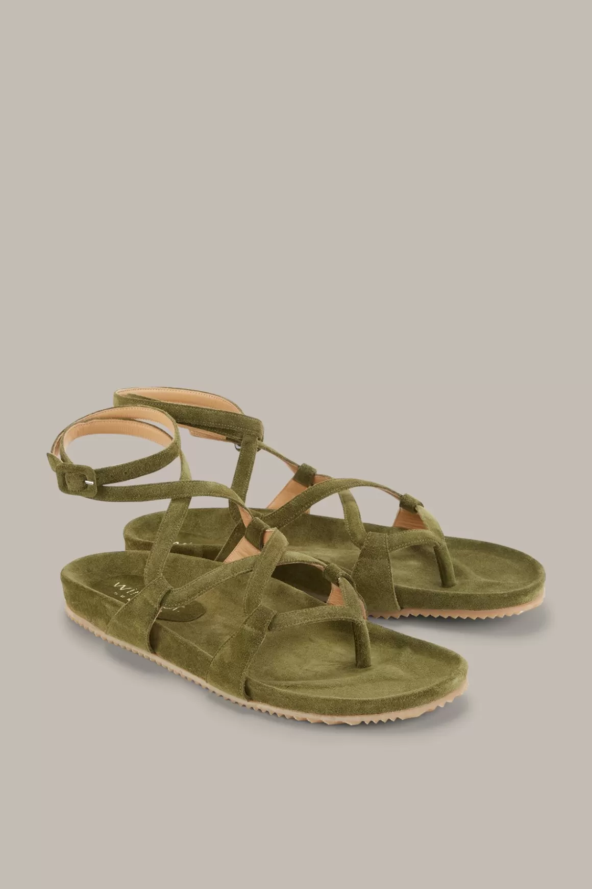 Flat Suede Strap Sandals By Unutzer In Green<Windsor Best