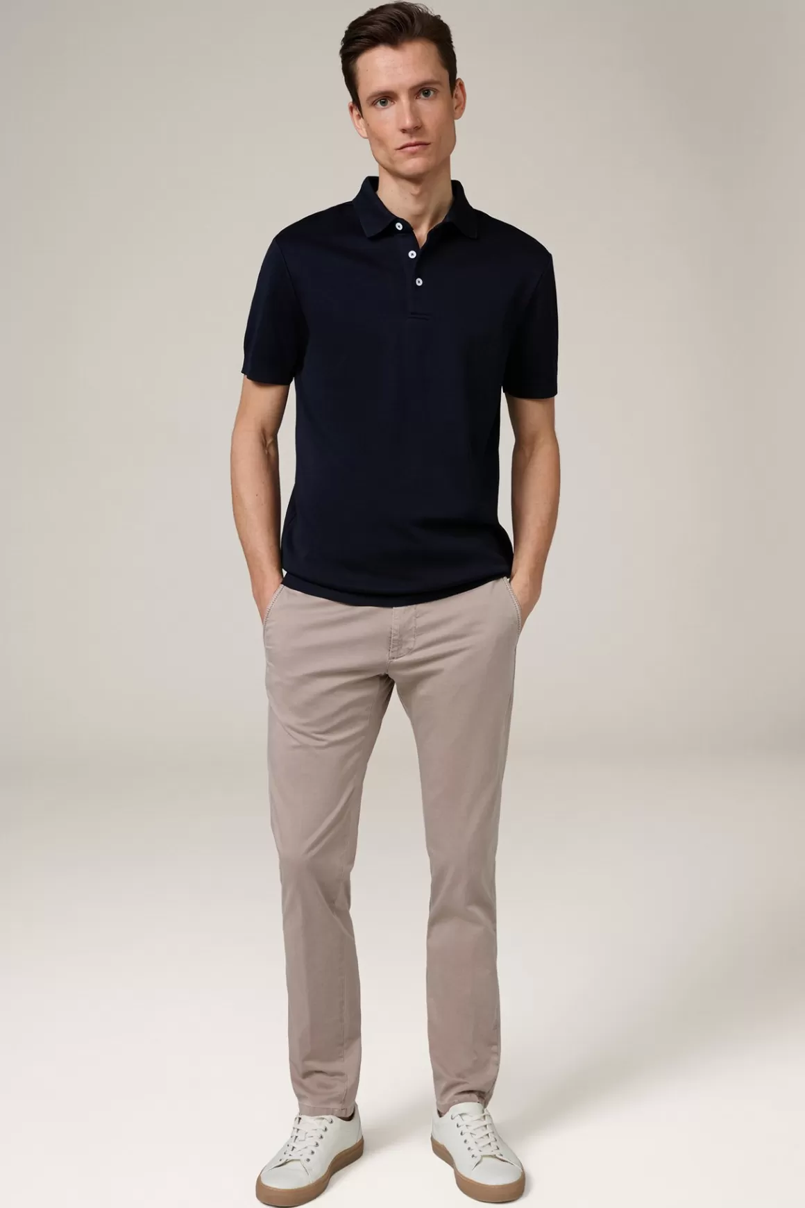 Floro Cotton Polo Shirt In Navy<Windsor Flash Sale