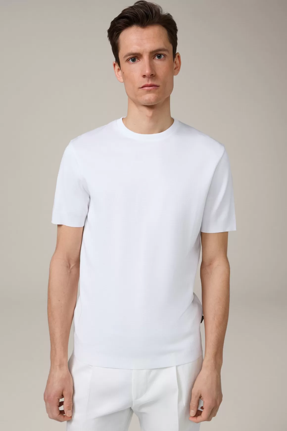 Floro Cotton T-Shirt In White<Windsor Best