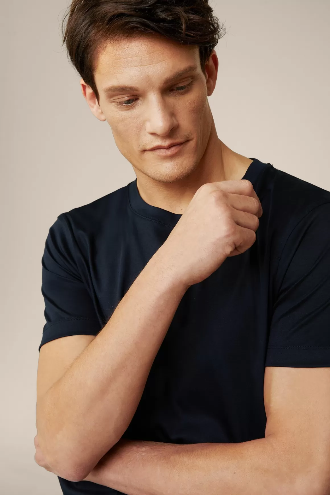 Gabriello Cotton T-Shirt In Navy<Windsor Outlet