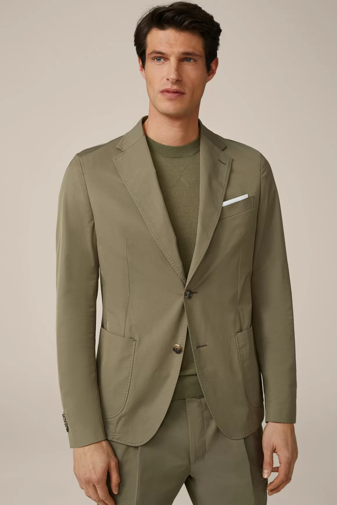 Giro Cotton Blend Jacket In Green<Windsor Flash Sale