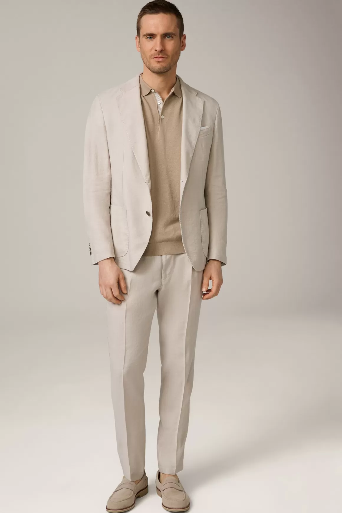 Giro Linen Blend Modular Jacket In Beige<Windsor Online