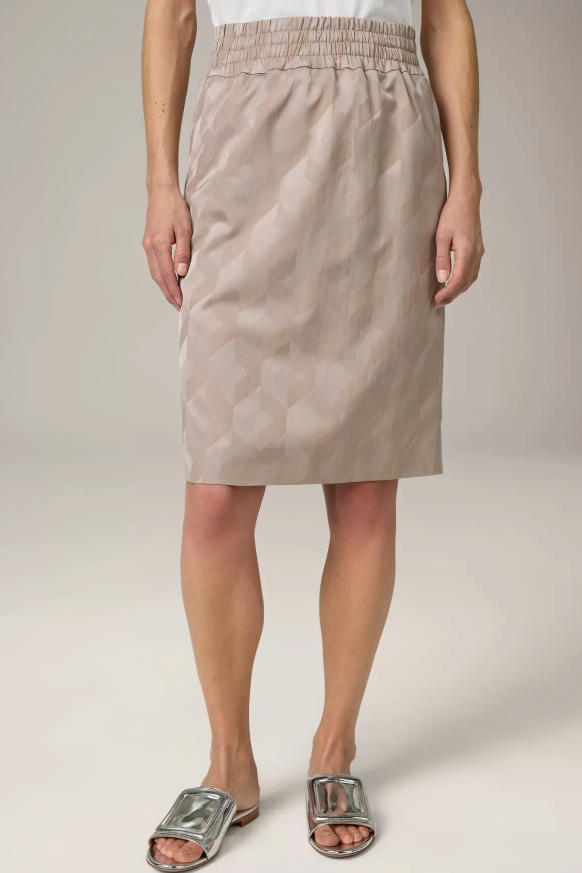 Jacquard Skirt In Taupe<Windsor Clearance