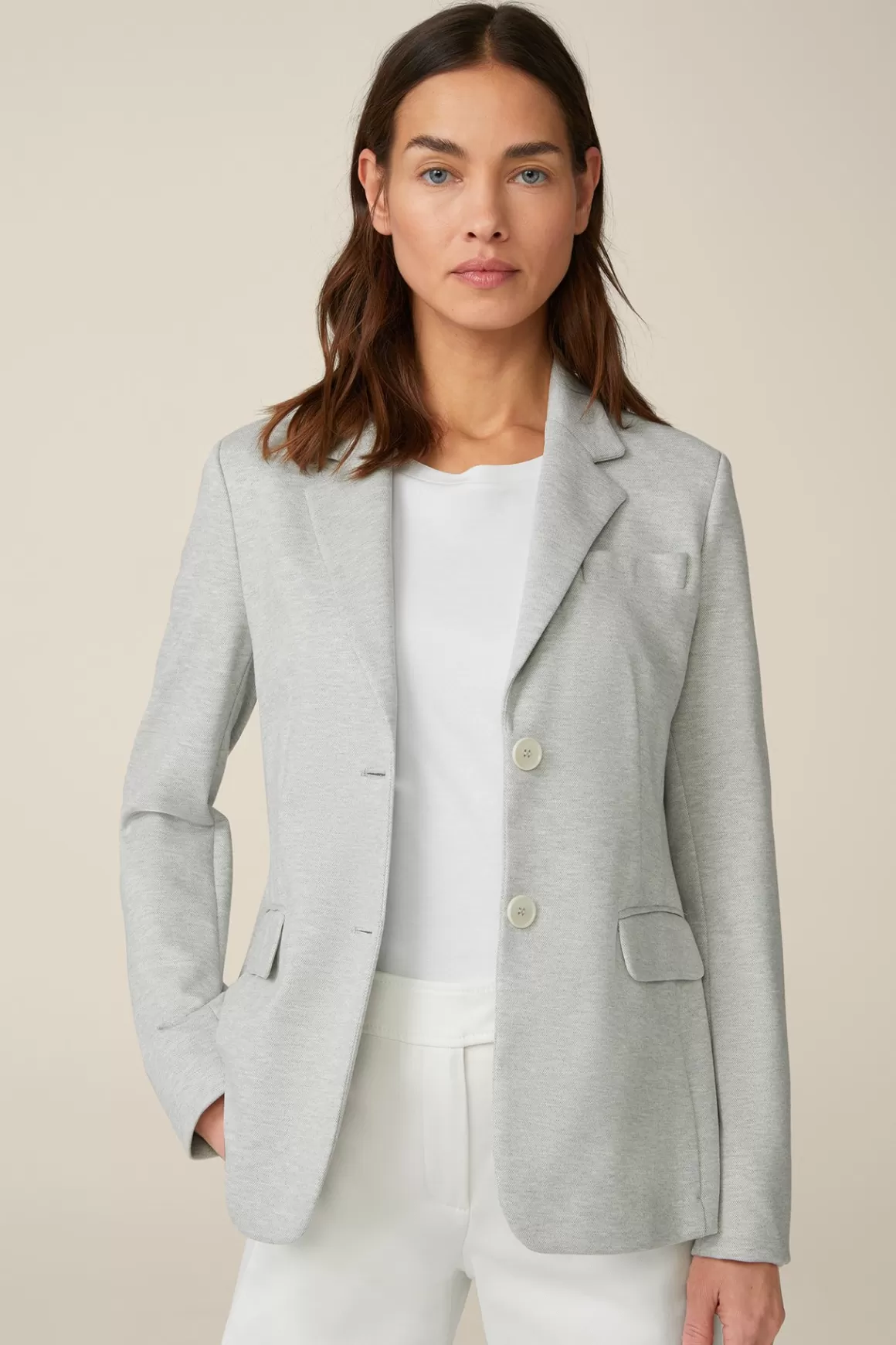 Jersey Blazer In A Light Grey And Ecru Pattern<Windsor Sale