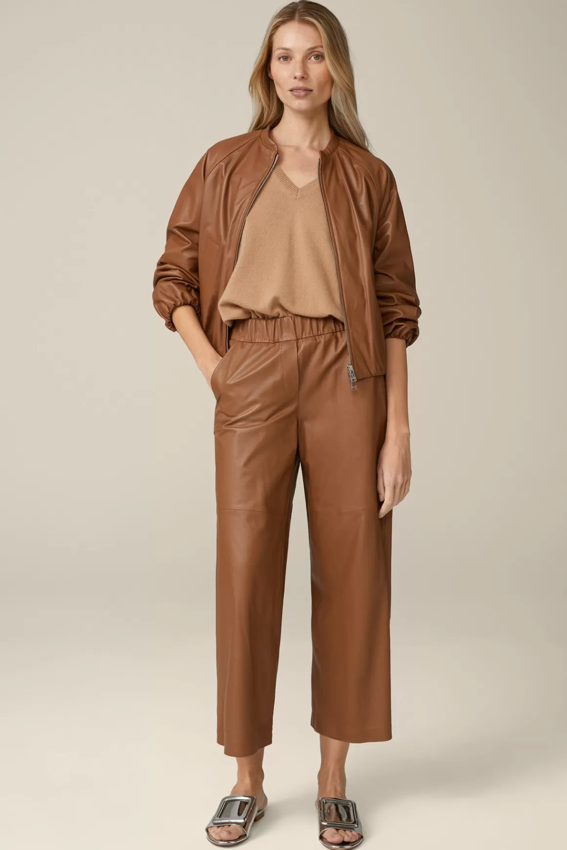 Lamb Nappa Leather Culottes In Cognac<Windsor Online