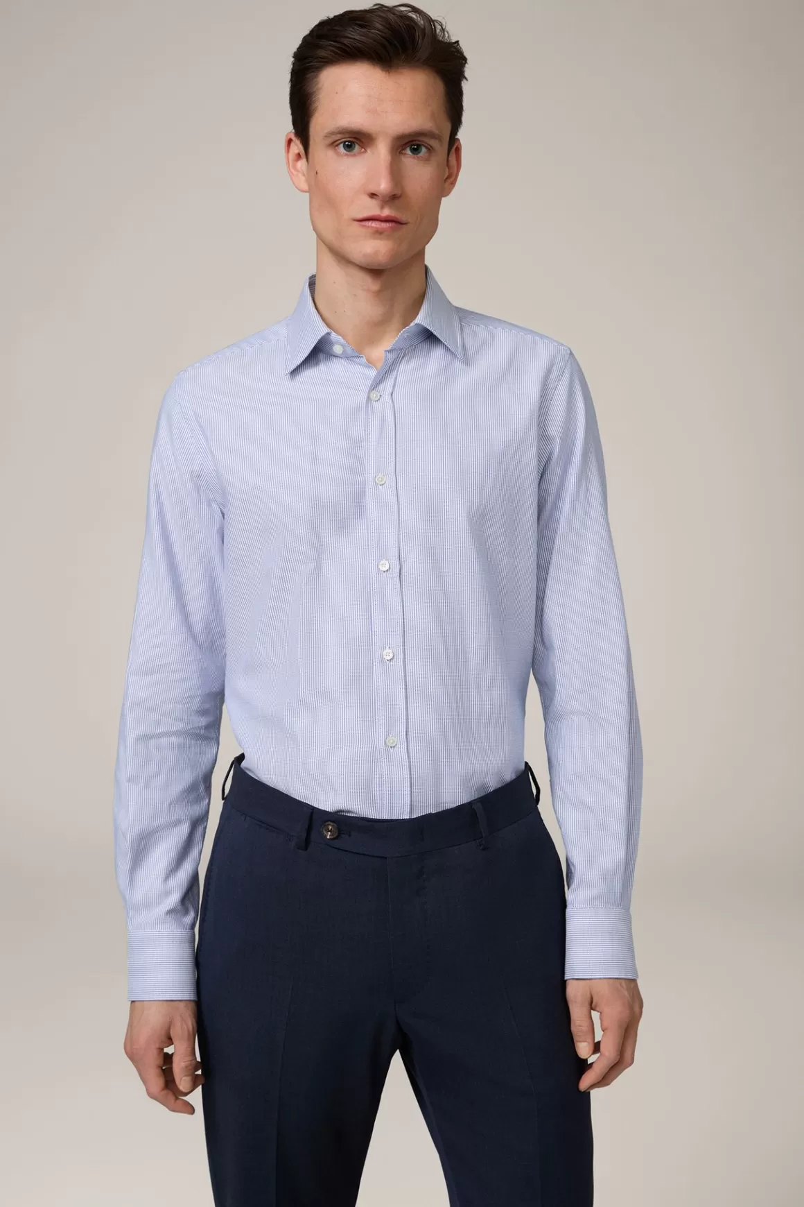 Lapo Cotton Shirt In A Blue And White Pattern<Windsor Clearance