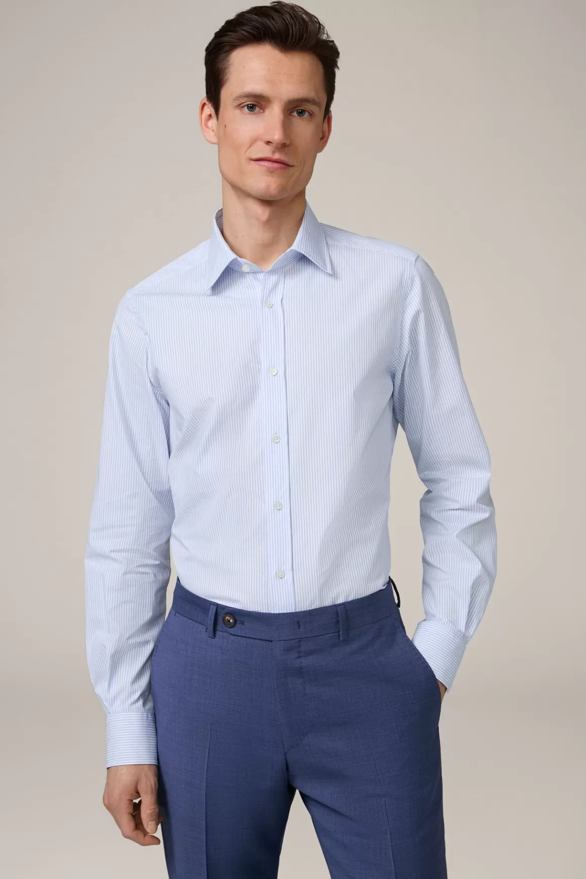 Lapo Cotton Shirt In Blue And White Stripes<Windsor Clearance