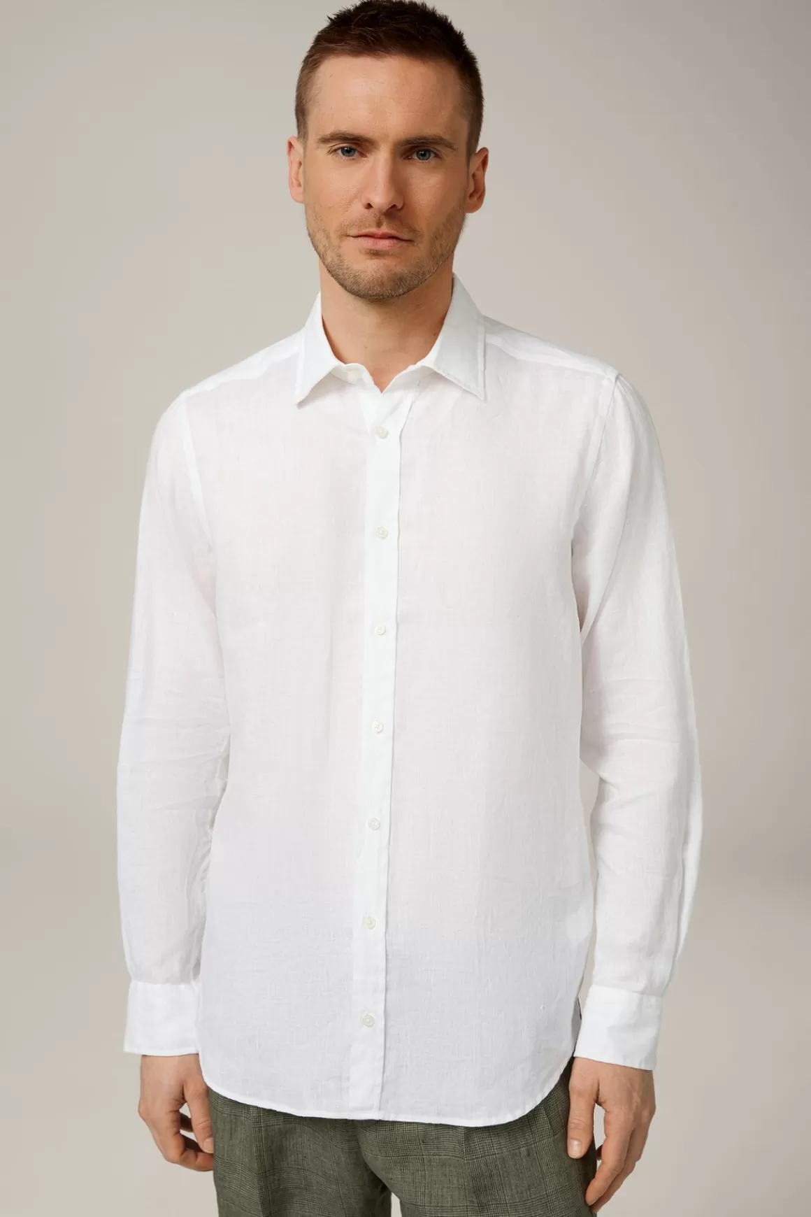 Lapo Linen Shirt In White Flecked<Windsor Discount