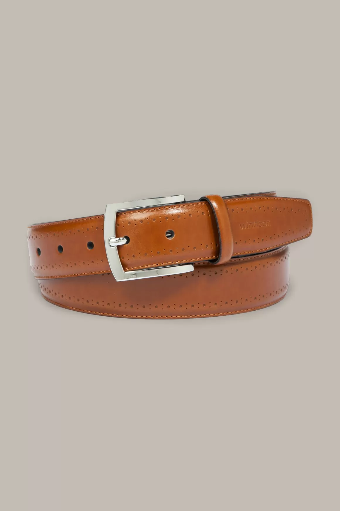 Leather Belt In Cognac<Windsor Fashion