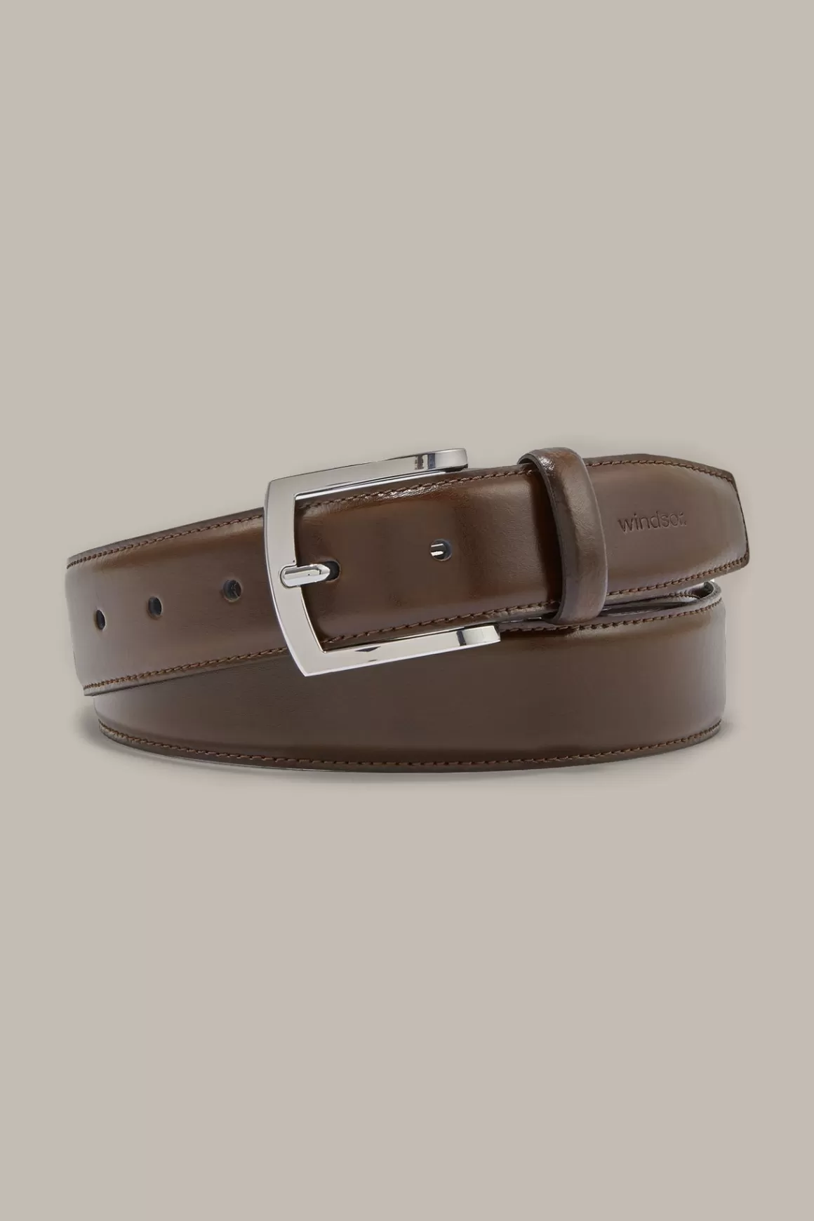 Leather Belt In Dark Brown<Windsor Discount