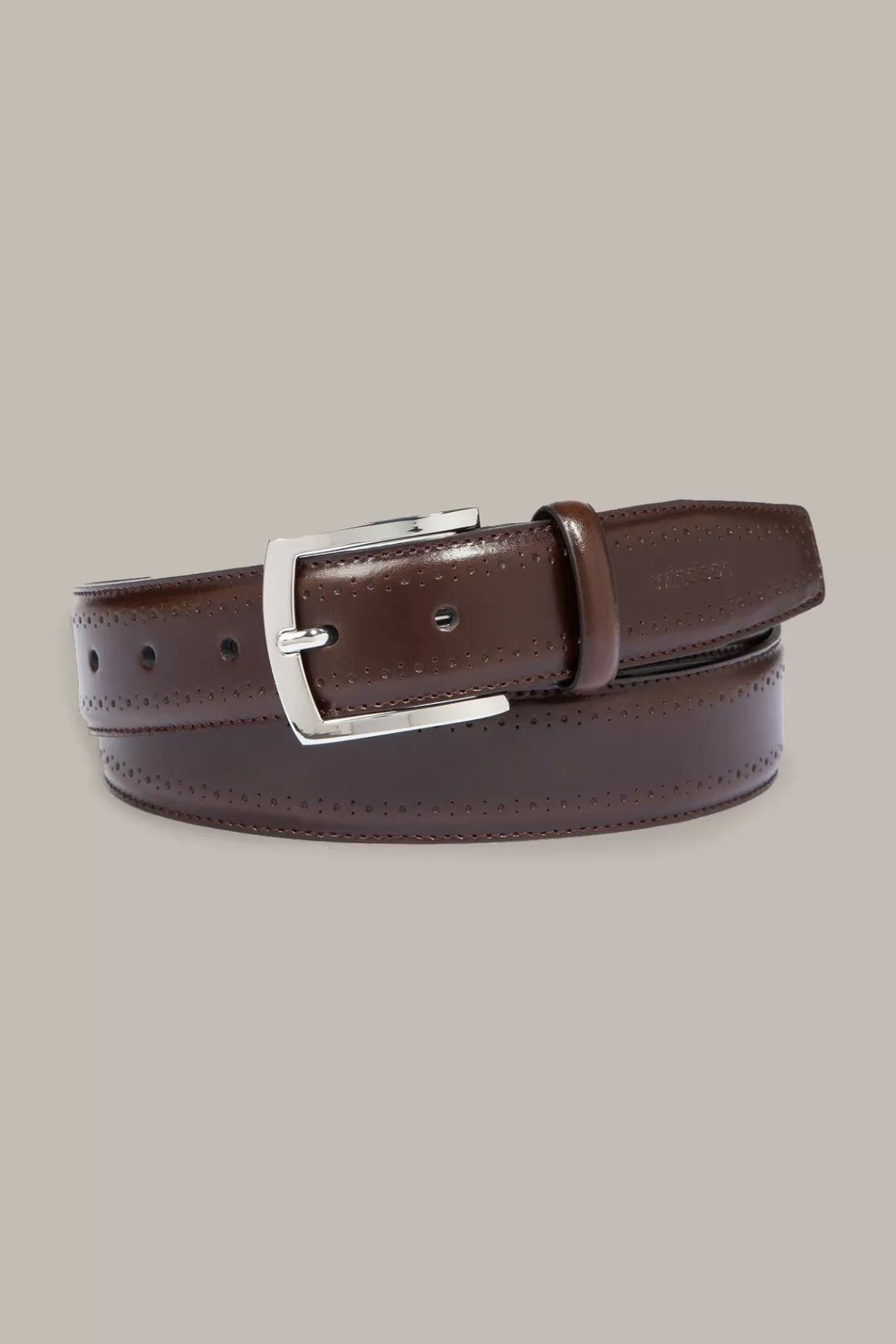 Leather Belt In Dark Brown<Windsor Best Sale