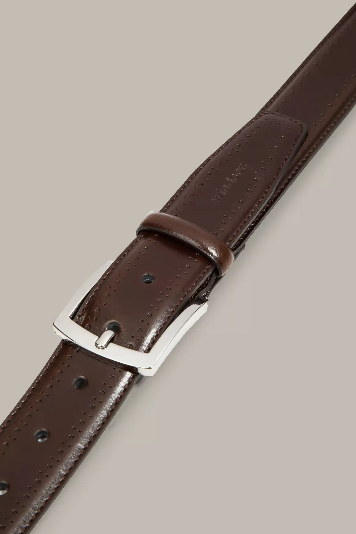 Leather Belt In Dark Brown<Windsor Best Sale