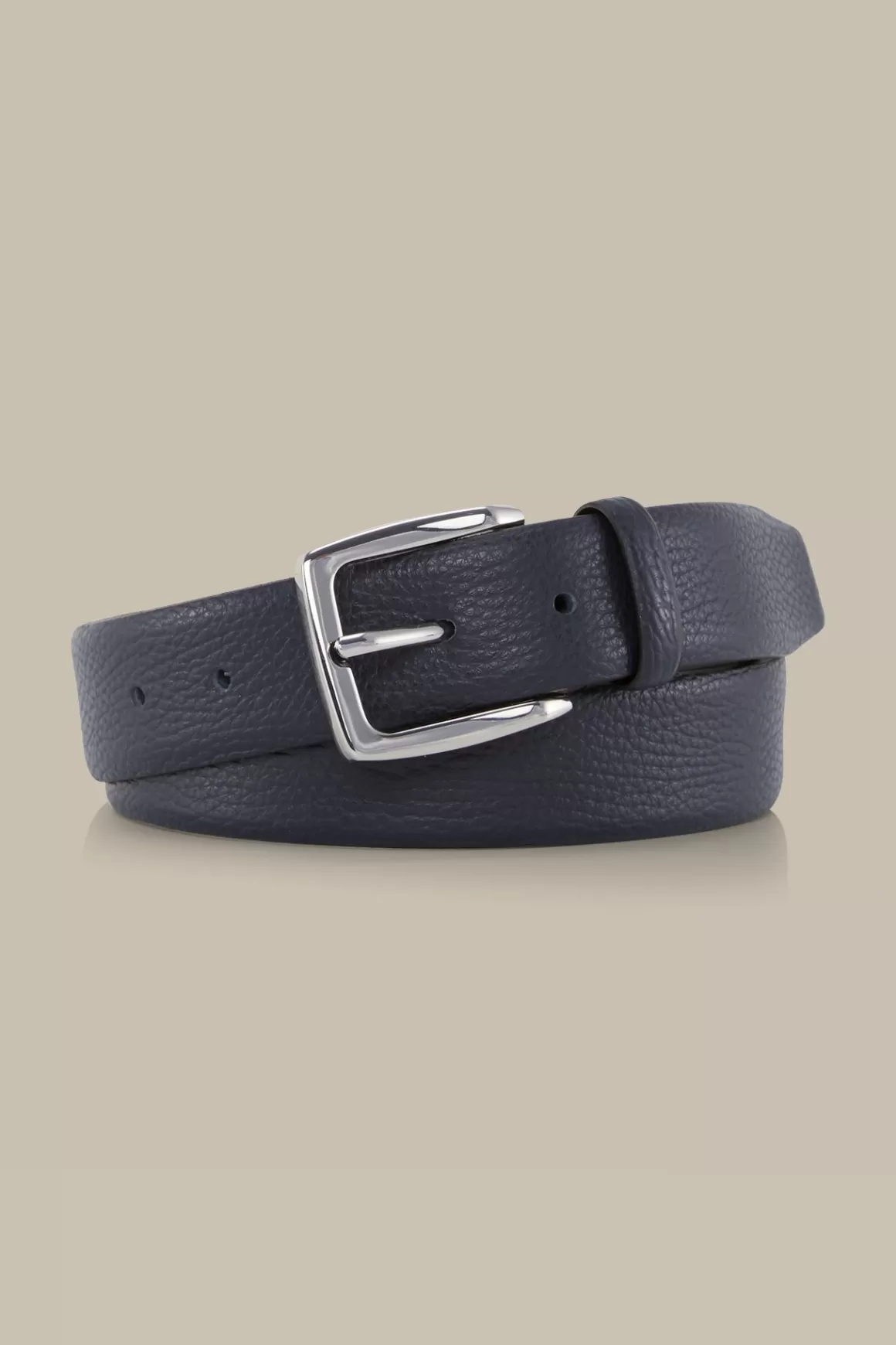 Leather Belt In Navy<Windsor Fashion