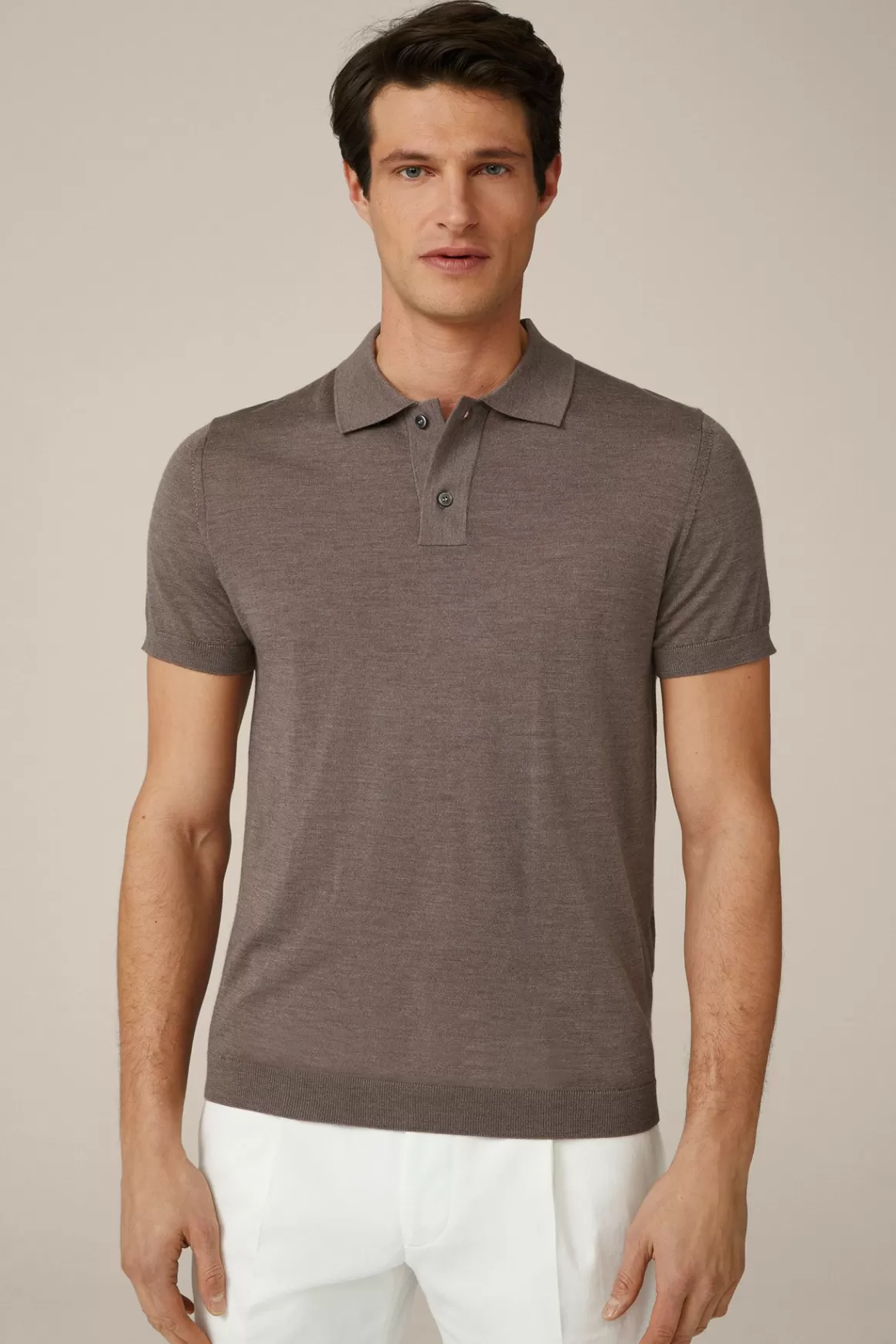 Nando Knitted Polo Shirt In Brown<Windsor Best