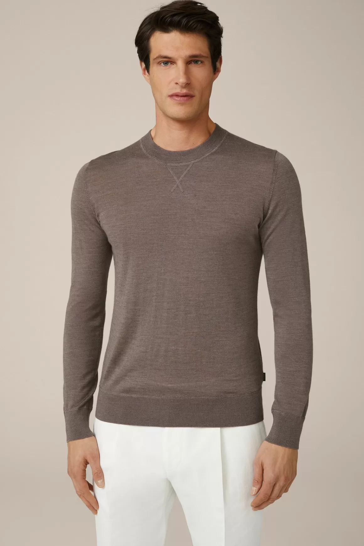 Nando Knitted Sweater With Silk And Cashmere In Brown<Windsor Outlet