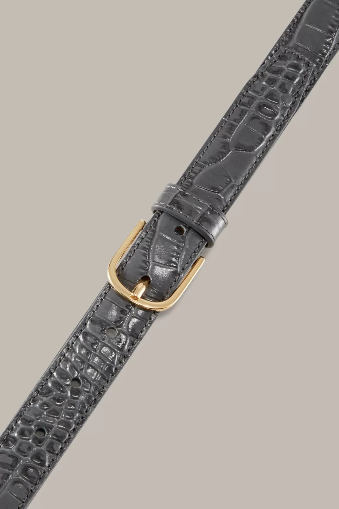 Nappa Leather Belt In Anthracite<Windsor Best Sale