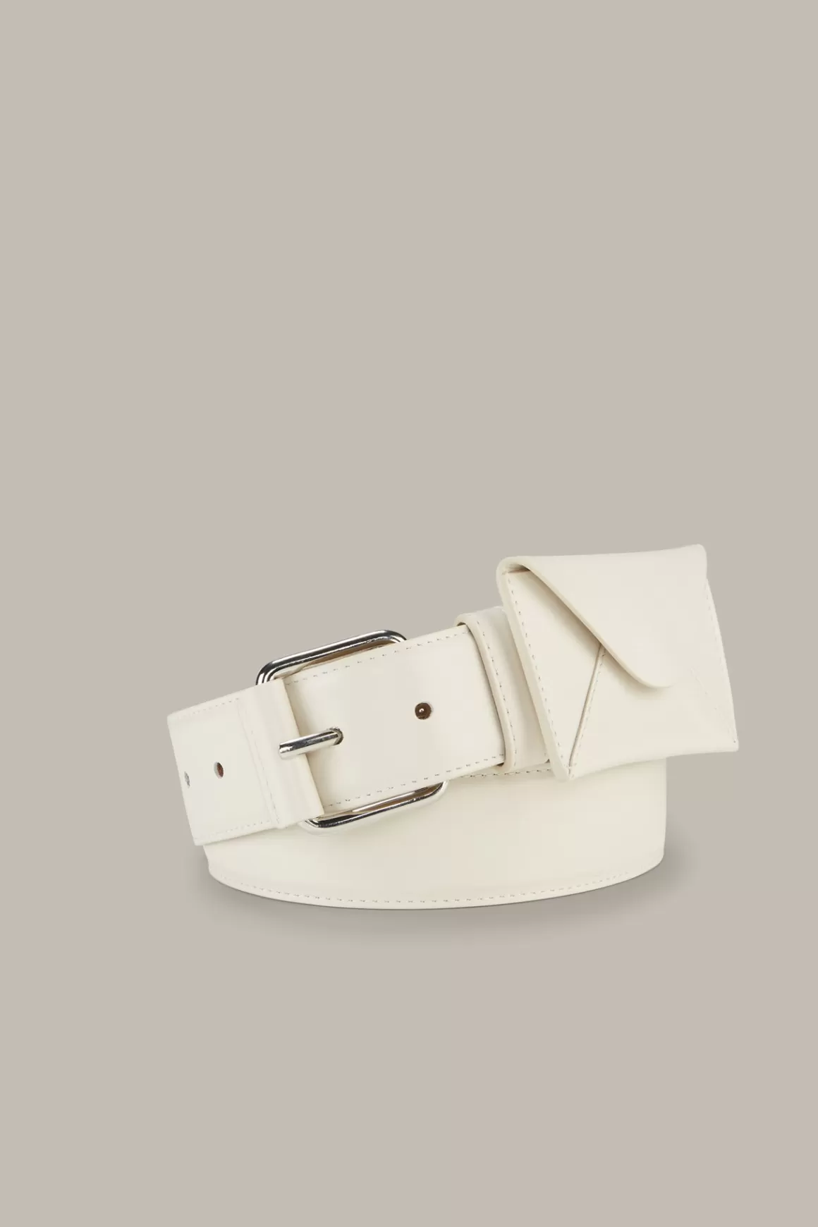 Nappa Leather Belt With Detachable Envelope Bag In Cream<Windsor Clearance