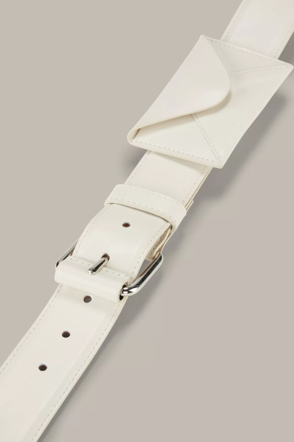 Nappa Leather Belt With Detachable Envelope Bag In Cream<Windsor Clearance